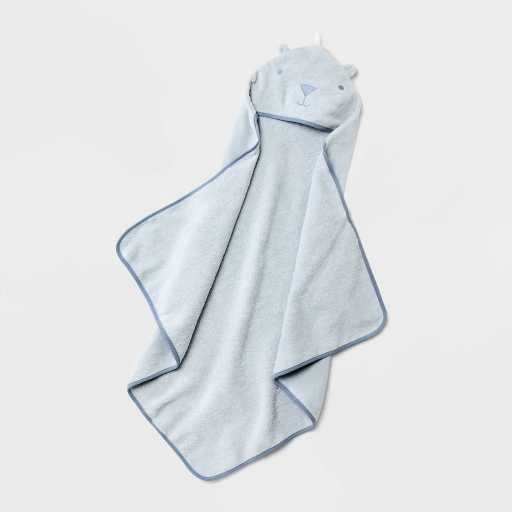 Cloud Island Baby Hooded Towel‎ Blue: Cotton Terry, Animal Pattern, 30"x30" NEW